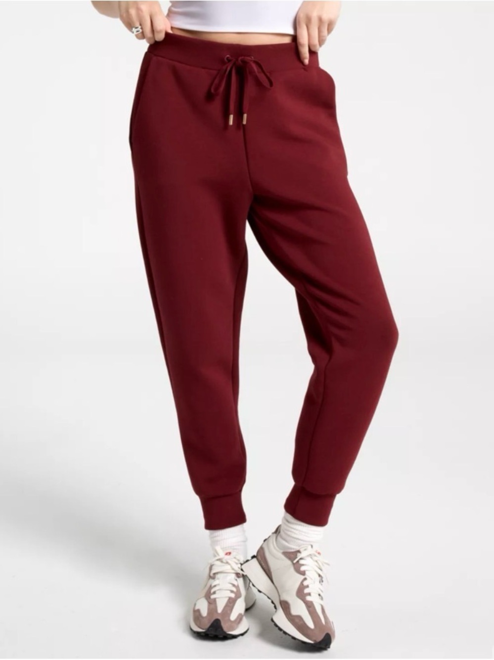 CALIA soft scuba high-rise jogger Merlot size large NWT